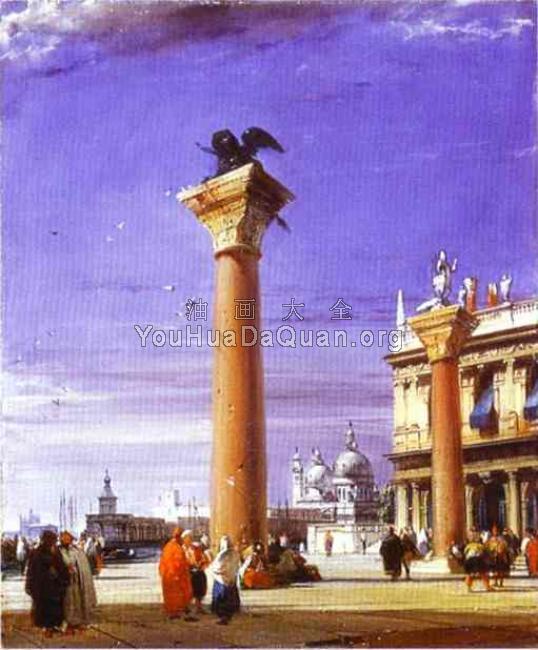 St Mark's Column in Venice - 理查德·帕克斯·伯宁顿